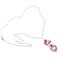 Pink CZ Heart Cluster Drop Chain Necklace Sterling Silver or Gold-Filled product 2